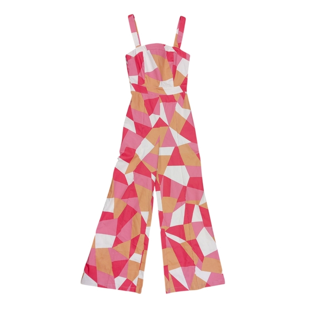 Flying Tomato Stating The Obvious Twill Pink Orange Wide Leg Jumpsuit Size Small - Picture 5 of 14
